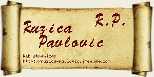 Ružica Pavlović vizit kartica